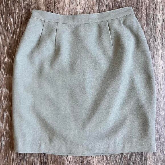 VTG 90S GREY-GREEN MINI SKIRT - Picture 5 of 6